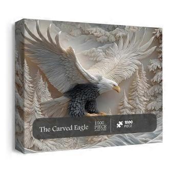 1000 Piece Bald Eagle Jigsaw Puzzle Impossible Difficult Carved Eagle Puzzle Game