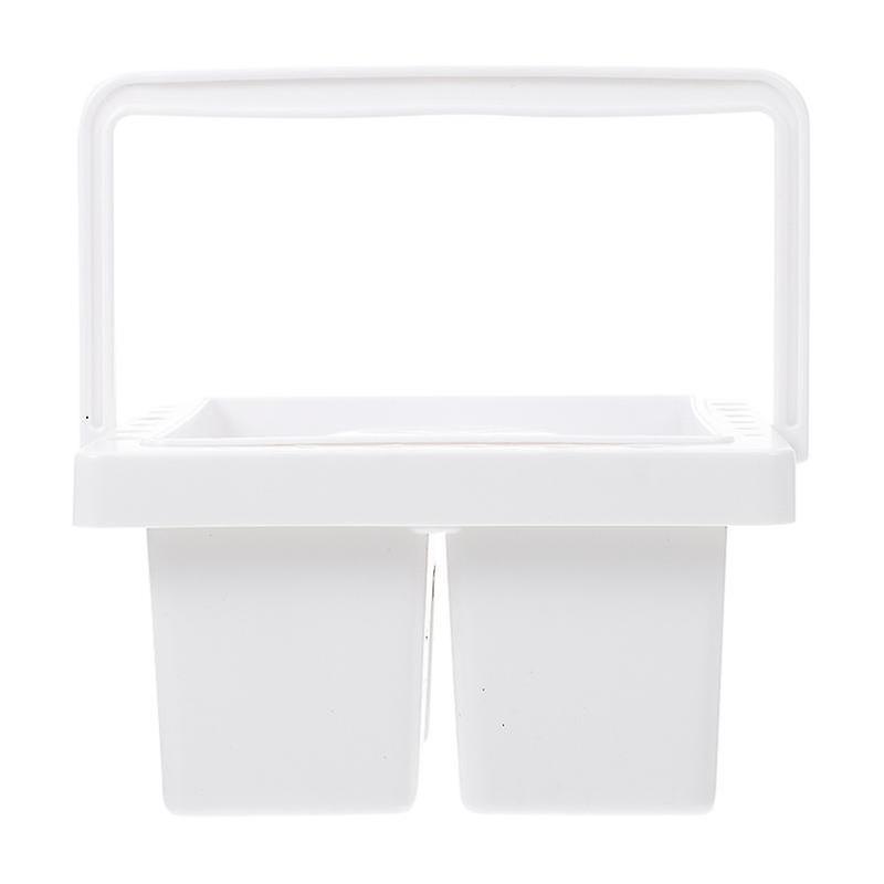 18X17x8.7cm White Palettes Artist Brush Washer Artist Painting Brush Holder Water Bucket Multifuncti