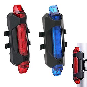 2023 - 2 Pieces Bicycle Rear Lights, Mountain Bike Taillights, 4 Lighting Modes Adapt Rechargeable Plastic