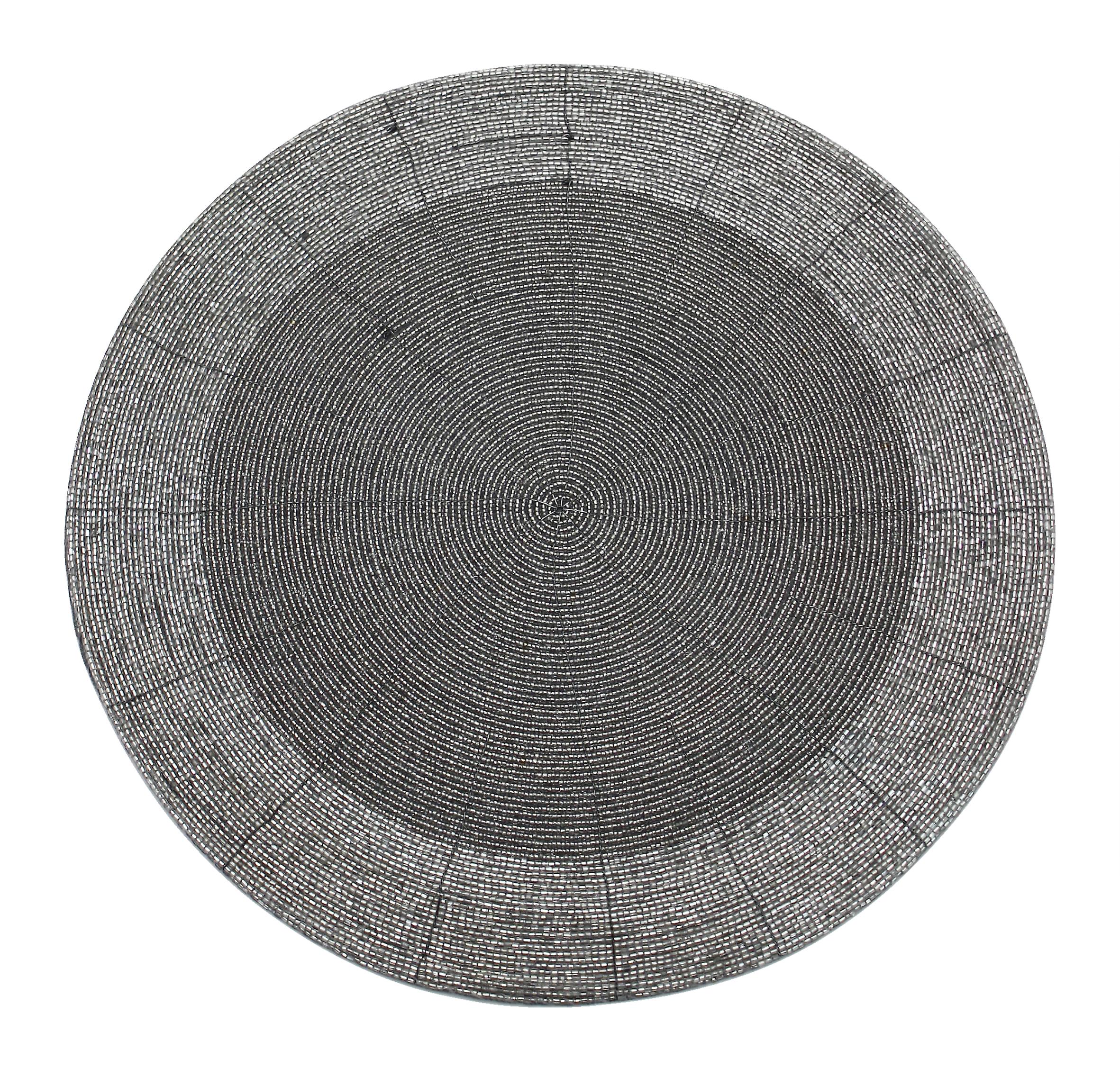 Bliss - 12" Round Mat - Silver