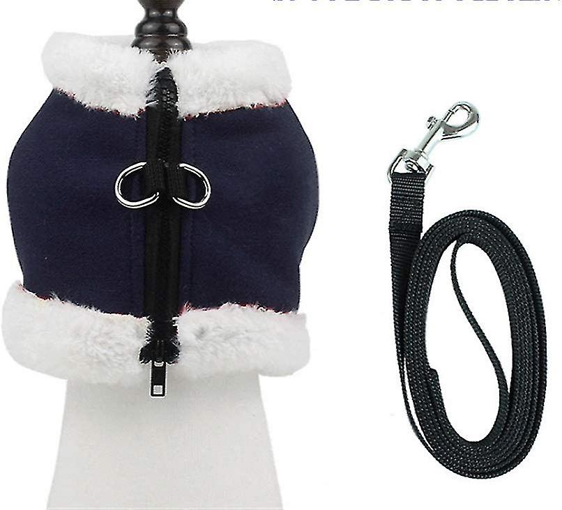 Set Harness Vest Leash With Adjustable Warm Bell For Small Animals Rabbits Cats (xl: Chest: 52cm/20.47",