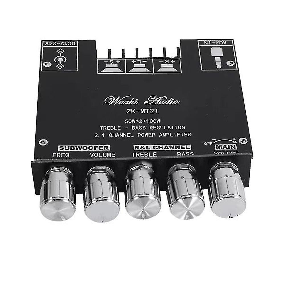 Mt21 2.1-channel Bt Aux Digit Audio Power Amplifier Module High Power Sound Amp Suitable For 20-100w Horns