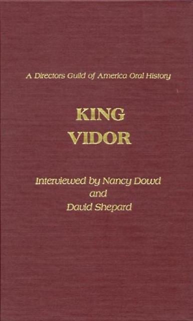 King Vidor by David Shepard Paperback Book