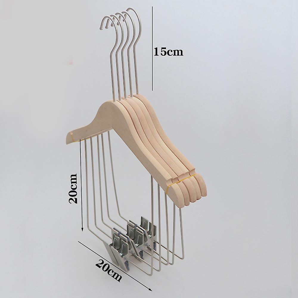 5pcs Solid Wood Onesie Hangers Log Unpainted Suit Hanger Set