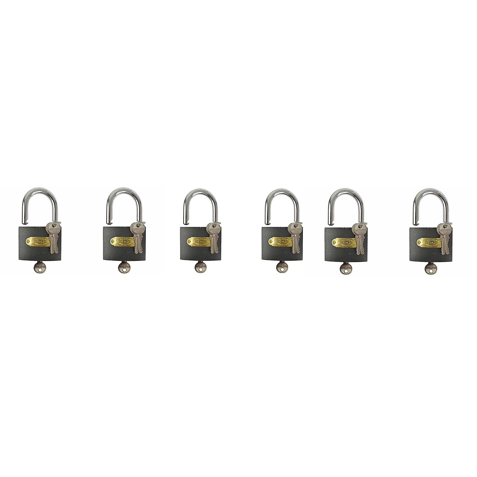 38mm Cast Iron Padlock With Hardened Shackle Padlocks Shed Gate Lock x 6