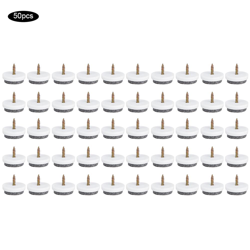 50 Pcs Anti-Slip Felt Furniture Leg Pads Floor Protector for Table Sofa Chair (22mm)