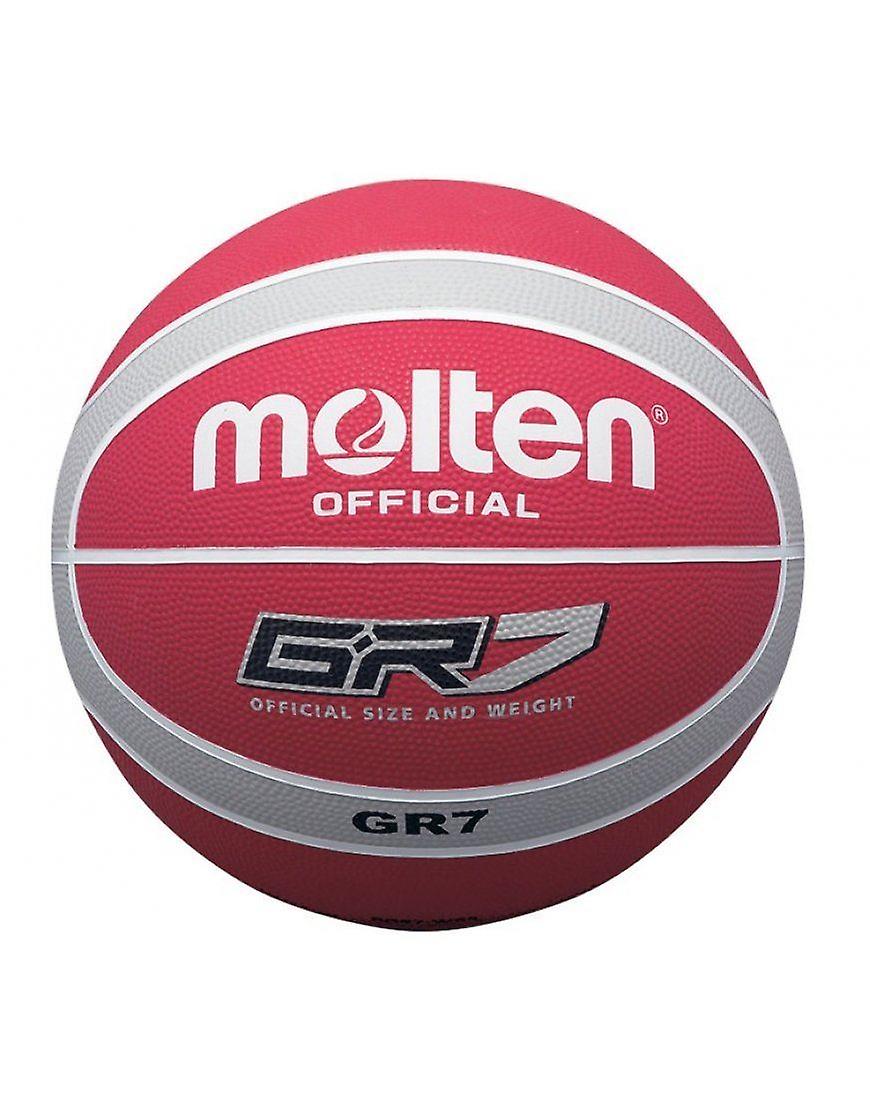 Molten BGR Series Coloured Indoor/Outdoor Red/Silver 12 Panel Nylon Basketball