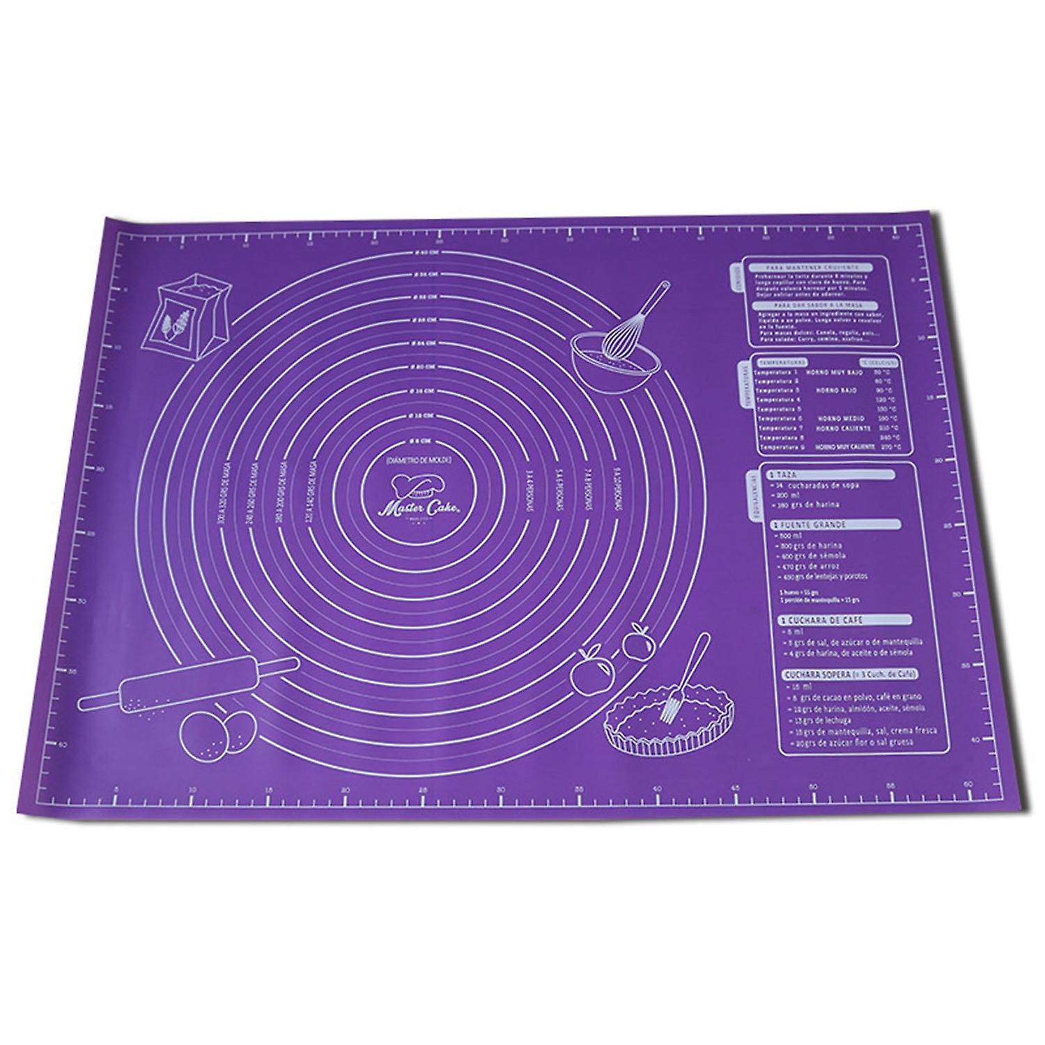 ZHOUBA Dough Mat Scale Ring Design Static Absorption Silicone Kitchen Rolling Dough Pad for Pastries