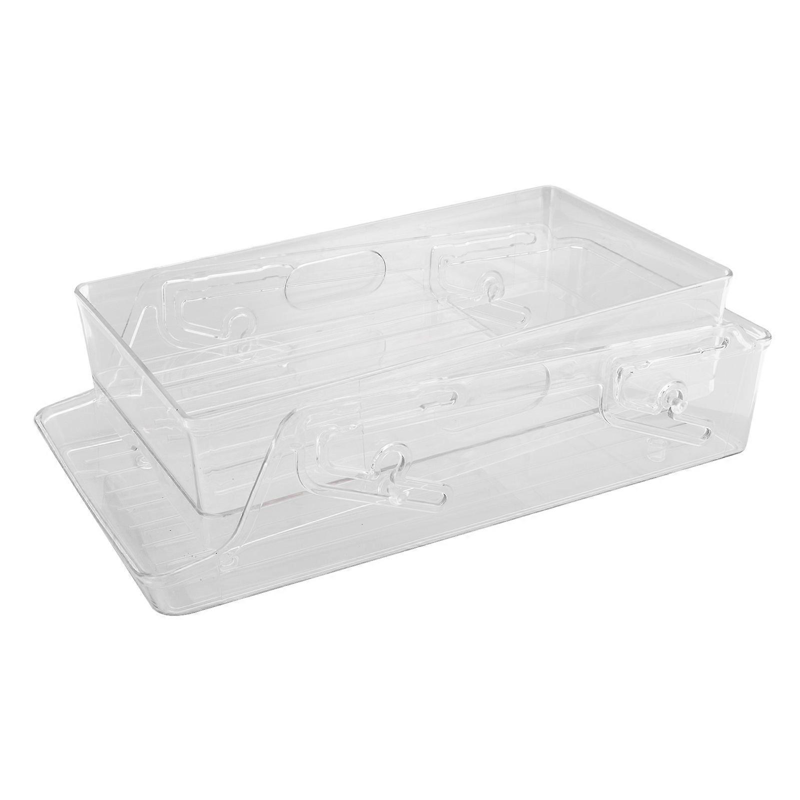 Automatic Rolling Beverage Soda Can Storage Organizer Double Layers Plastic Refrigerator Can Holder Dispenser Bin