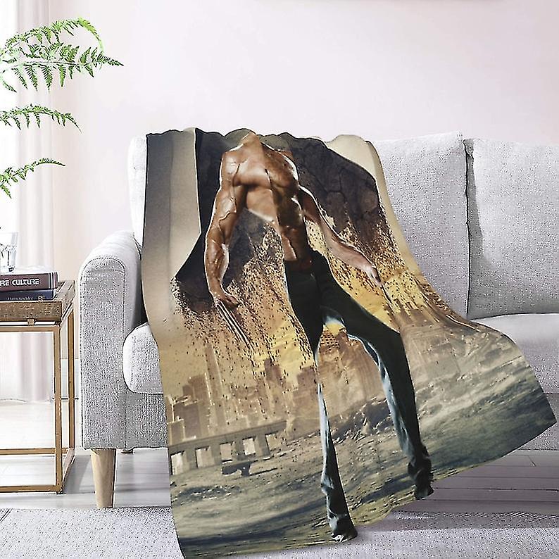 Custom Name Blanket Marvel Wolverine Tapestry Personalized Blankets Birthday Gift Customized Diy