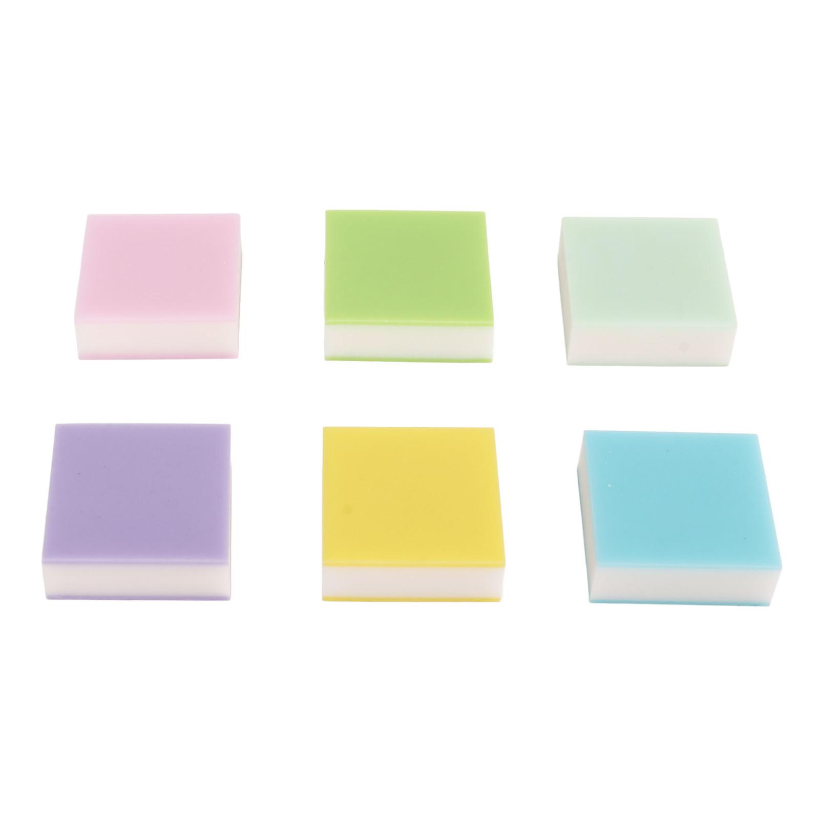 6Pcs Carving Blocks Assorted Color Clear Printing Delicate Texture Stamp Carving Blocks for DIY Printing Craft 