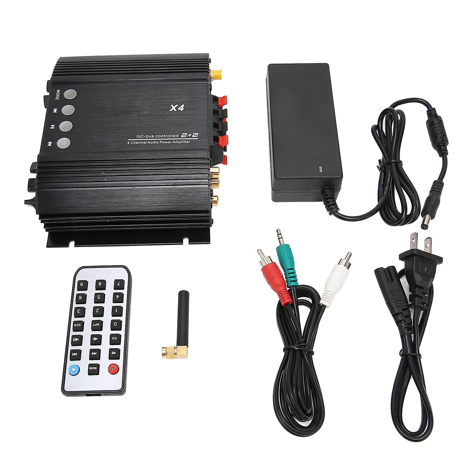 Home Stereo Amplifier Bluetooth 5.0, 4 Channel Wireless Receiver with Optical Input