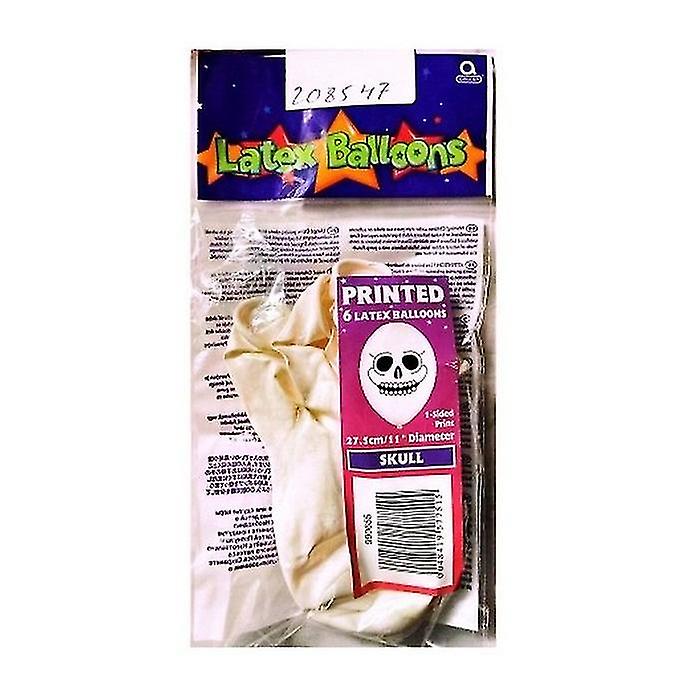 Amscan Latex Skull Balloons (Pack of 6)