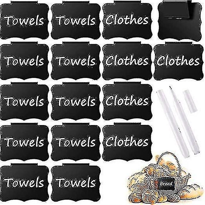 Bin Label Clips- 2 Shapes Label Holders for Organization