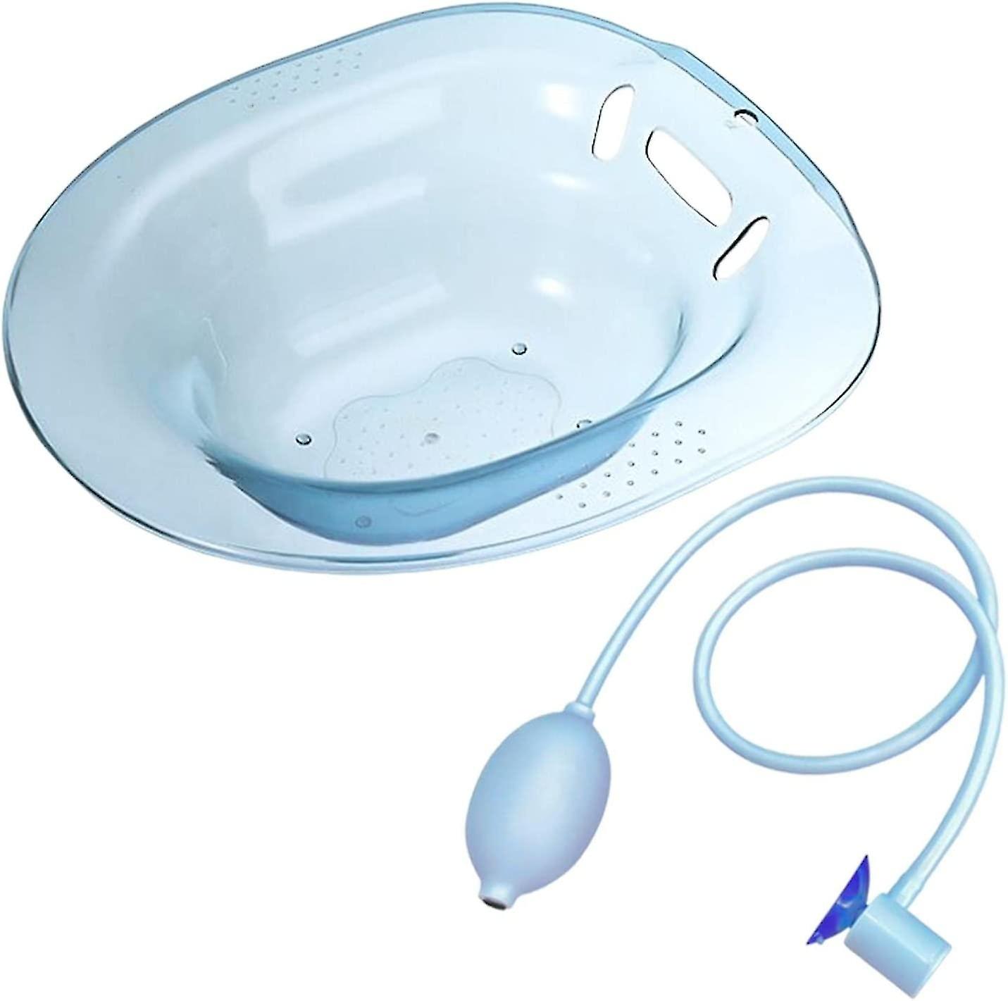 Sitz Bath for Toilet Seat with Flusher Reusable Drain Hole Universal for Toilets Steam Baths Wider S