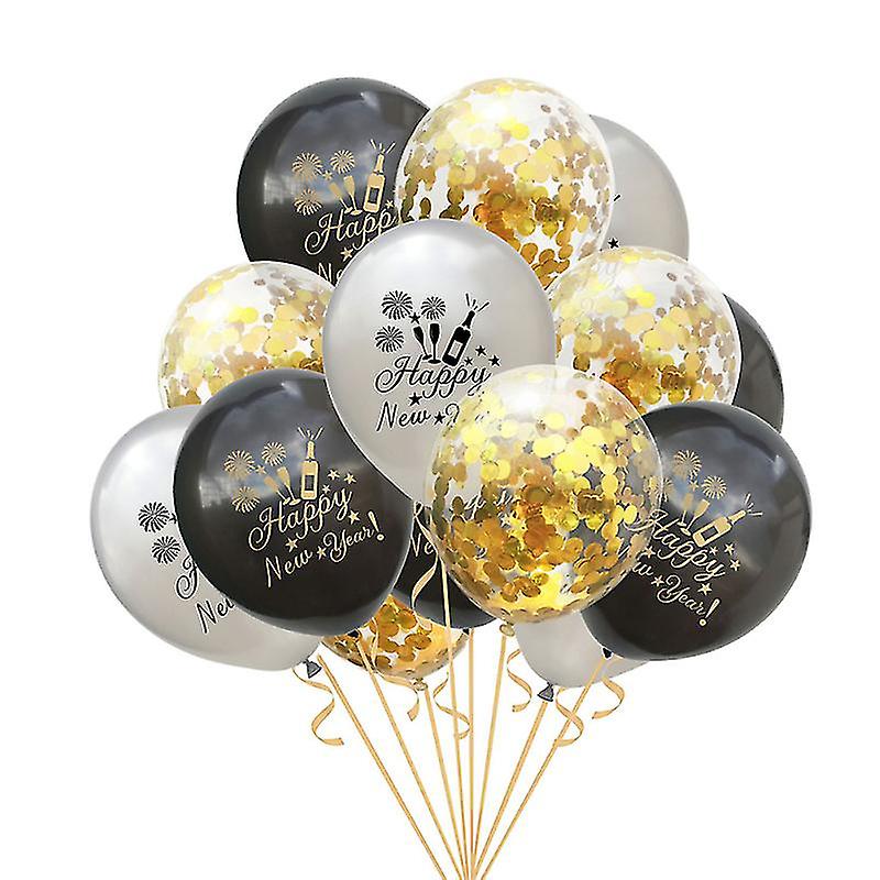 15pcs New Year Balloons Set