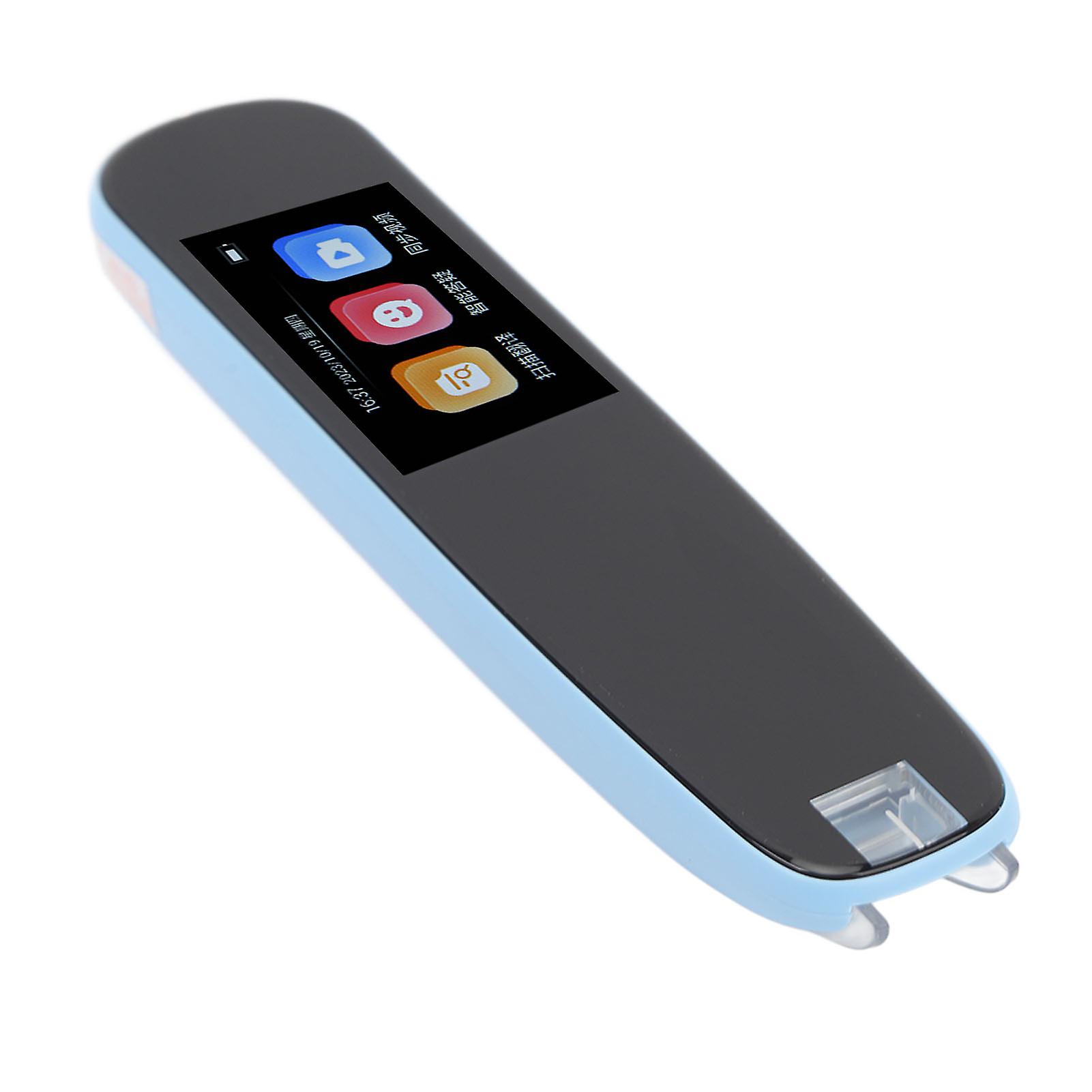 Scanning Reading Pen English Learning Touch Screen Translation Dictionary Pen for Students Blue