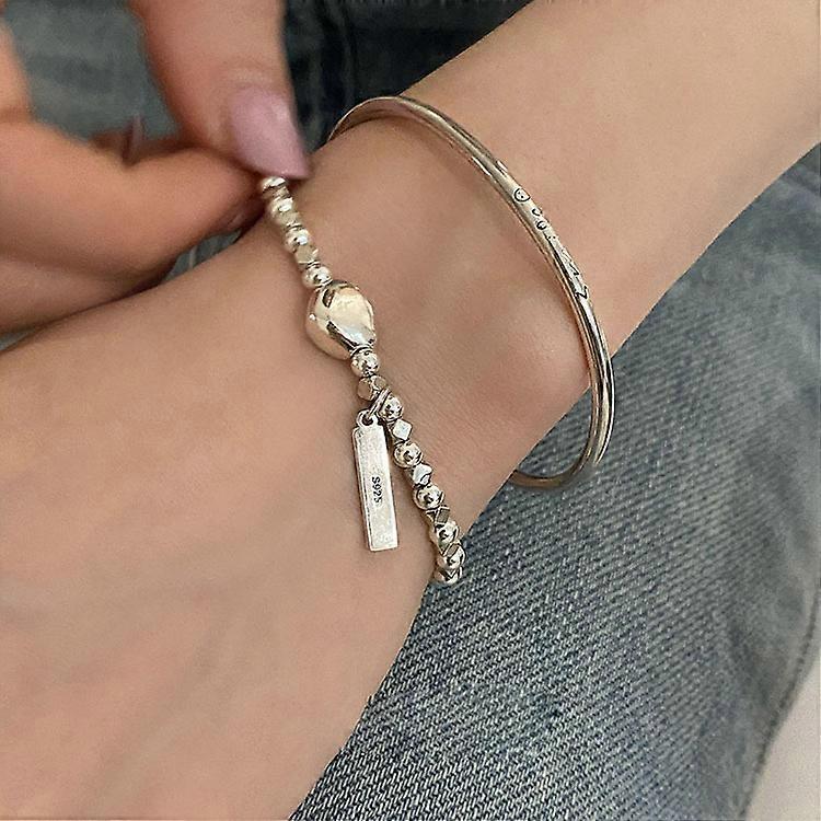2pcs Diamond Bracelet silvery