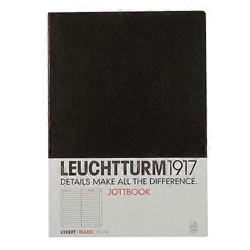 LINED Leuchtturm Jottbook 60 Pages High Quality Hardcover Notebook A4 (Black)