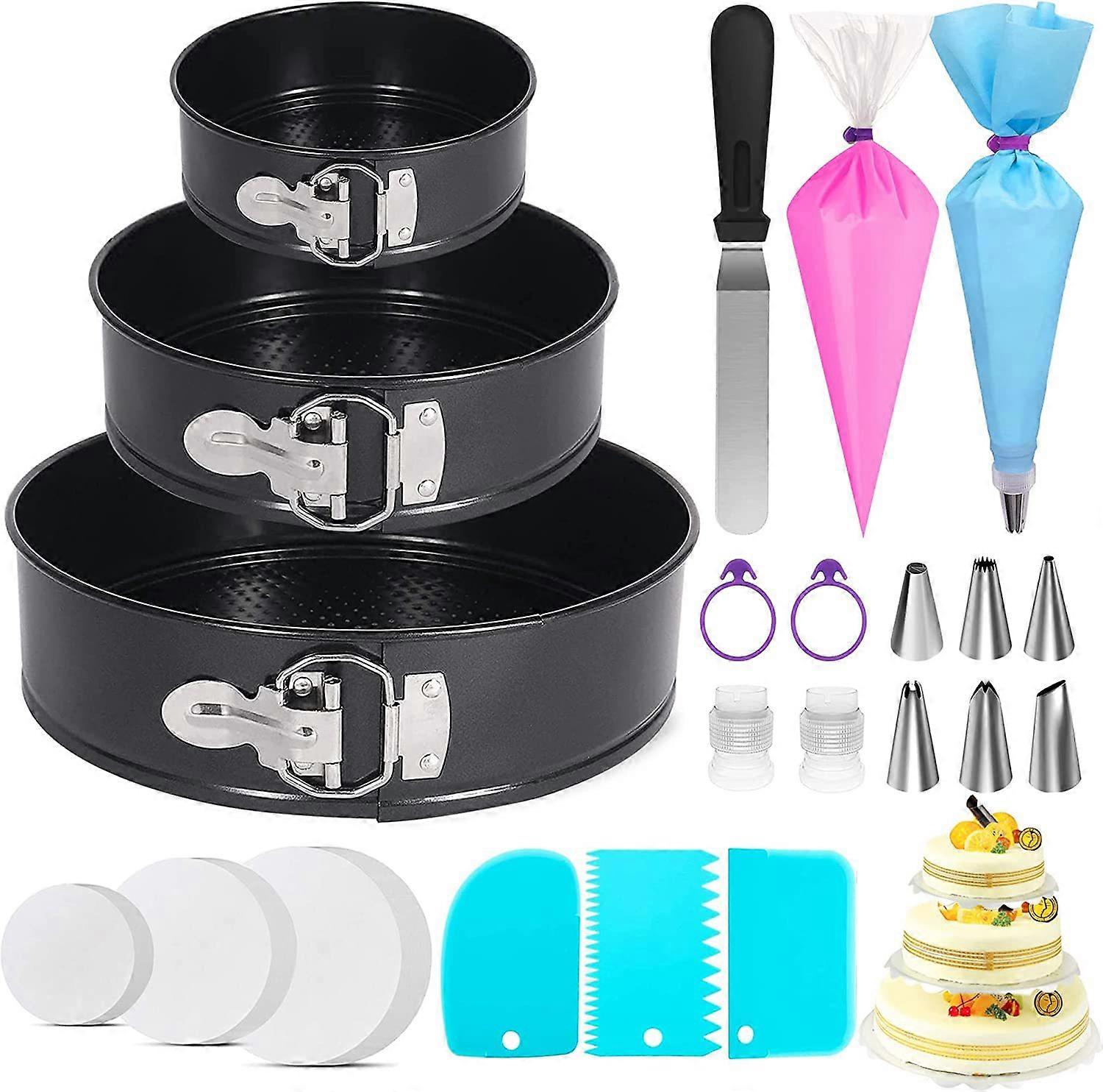 103-Piece Baking Tray Set Detachable Baking Tray Non-Stick Silicone Paper Cake Decorating Tool Set