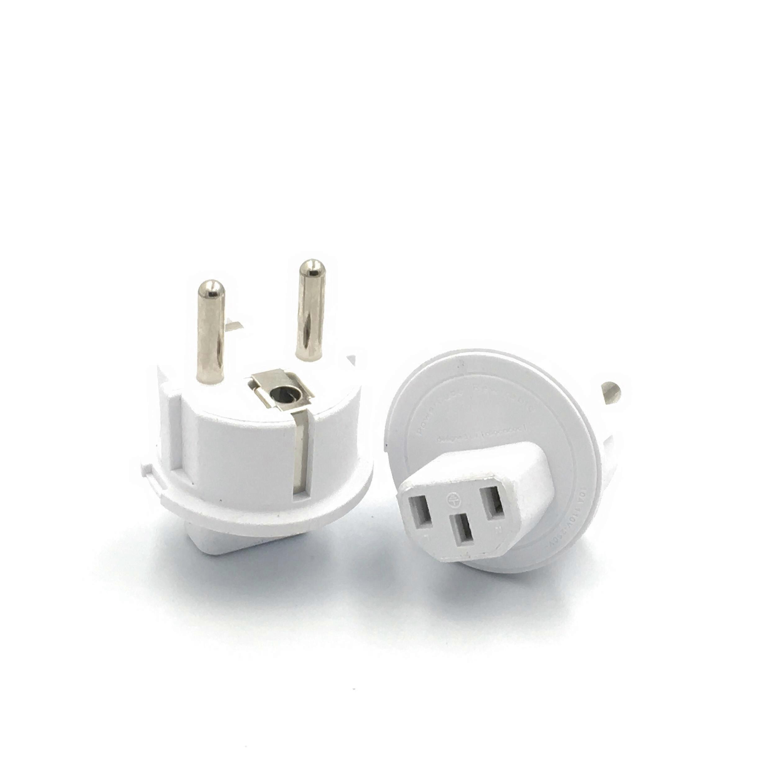 Eu Power Cable Plug Adapter Cee77 Eu Adapter Plug To Iec320 C13 Adapter Plug For C14 Interface, Schuko Plug To Desktop Adapter
