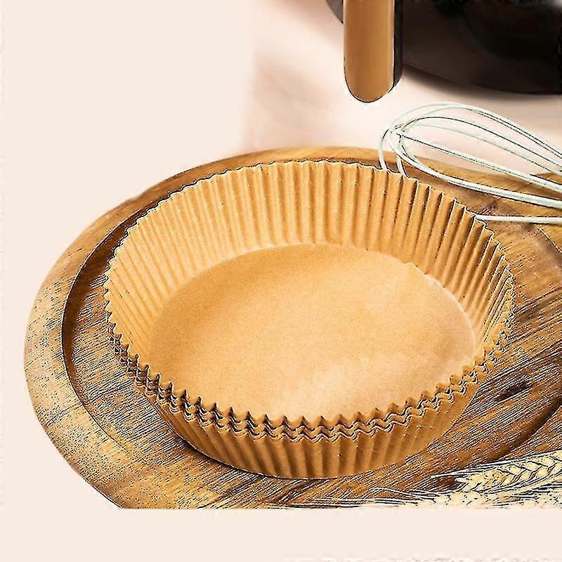 Special Paper For Air Frying Pan Baking Oil Absorbing Silicone Non Stick Pad - 20cm * 4.5 Primary Color [30 Sheets]_Dec