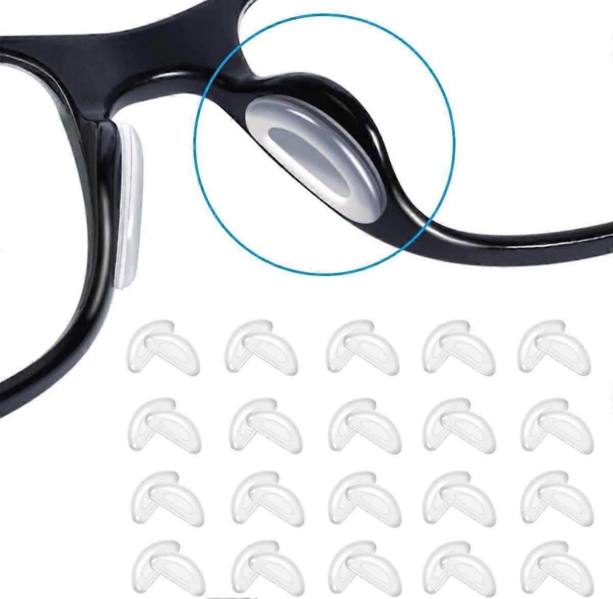 20 Pairs Eyeglass Nose Pads,20 Pairs of Silicone Nose Pads for Glasses,Anti-Slip Soft Nose Pads for