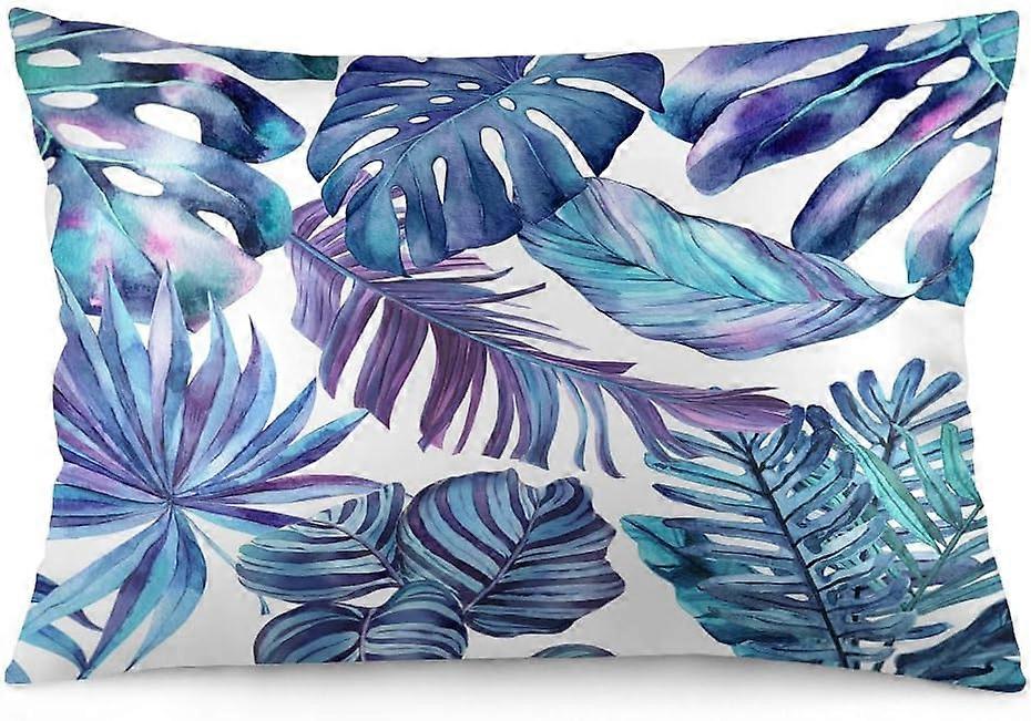 صيف مزرعة الملك أكياس وسادات 20x36 بوصة أوراق النخيل الاستوائية سرير وسادة السرير النباتية الغابة الموز ورقة لينة أسفل الظهر رمي وسادة أغطية