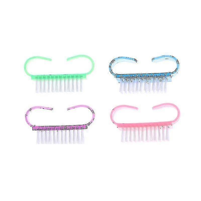 4pcsクリーニングネイルブラシクリートシェイプネイルアートケアダストブラシマニキュアツール - NNIU