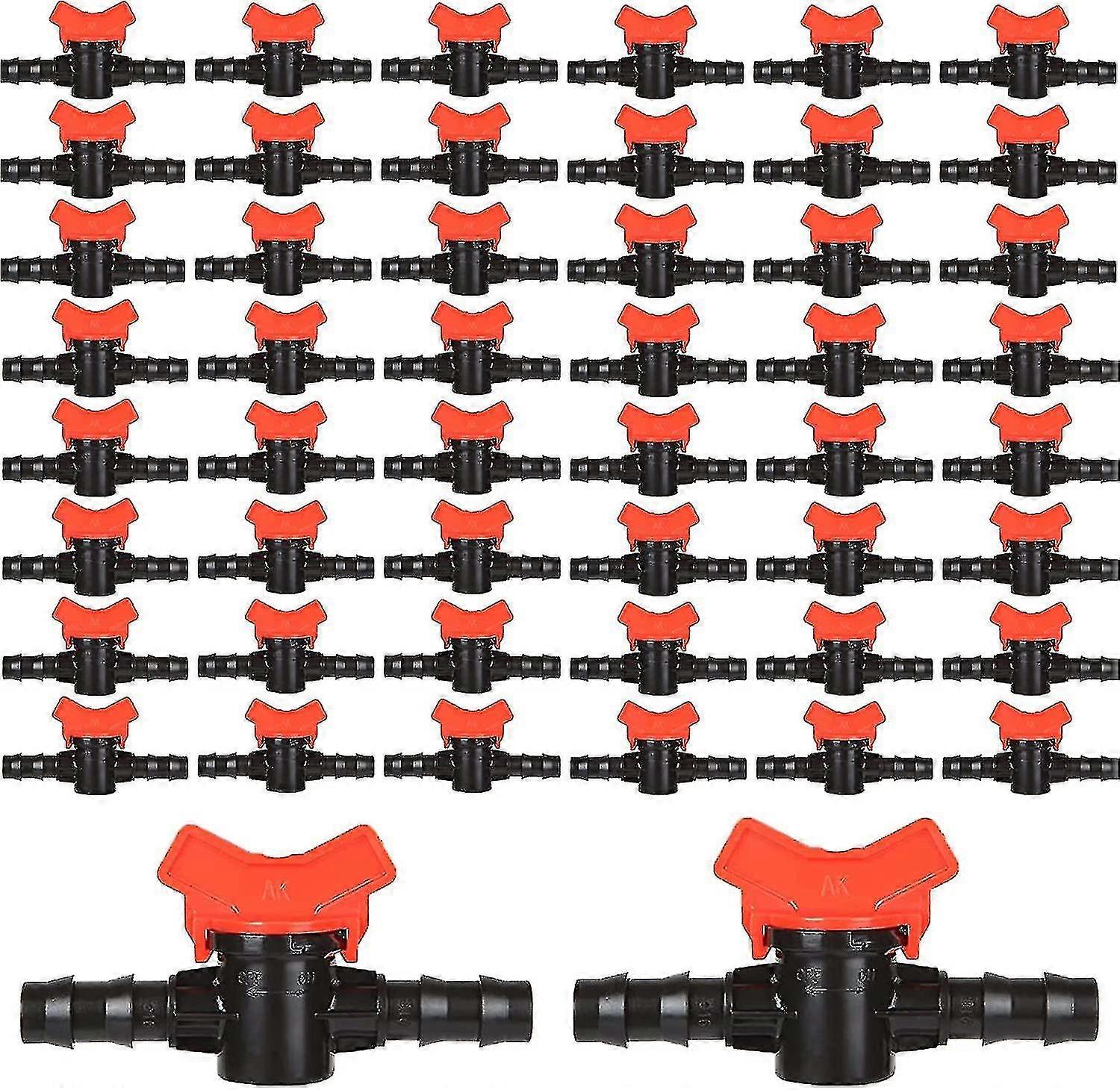 一套 50 根灌溉水管，连接水管 16mm 花园塑料阀门，用于灌溉系统