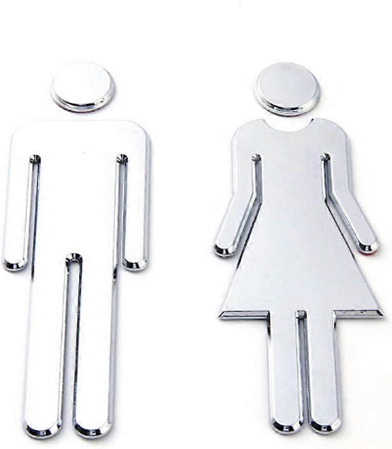 Galvanisering toalett skilt WC piktogram dørskilt 2 stk