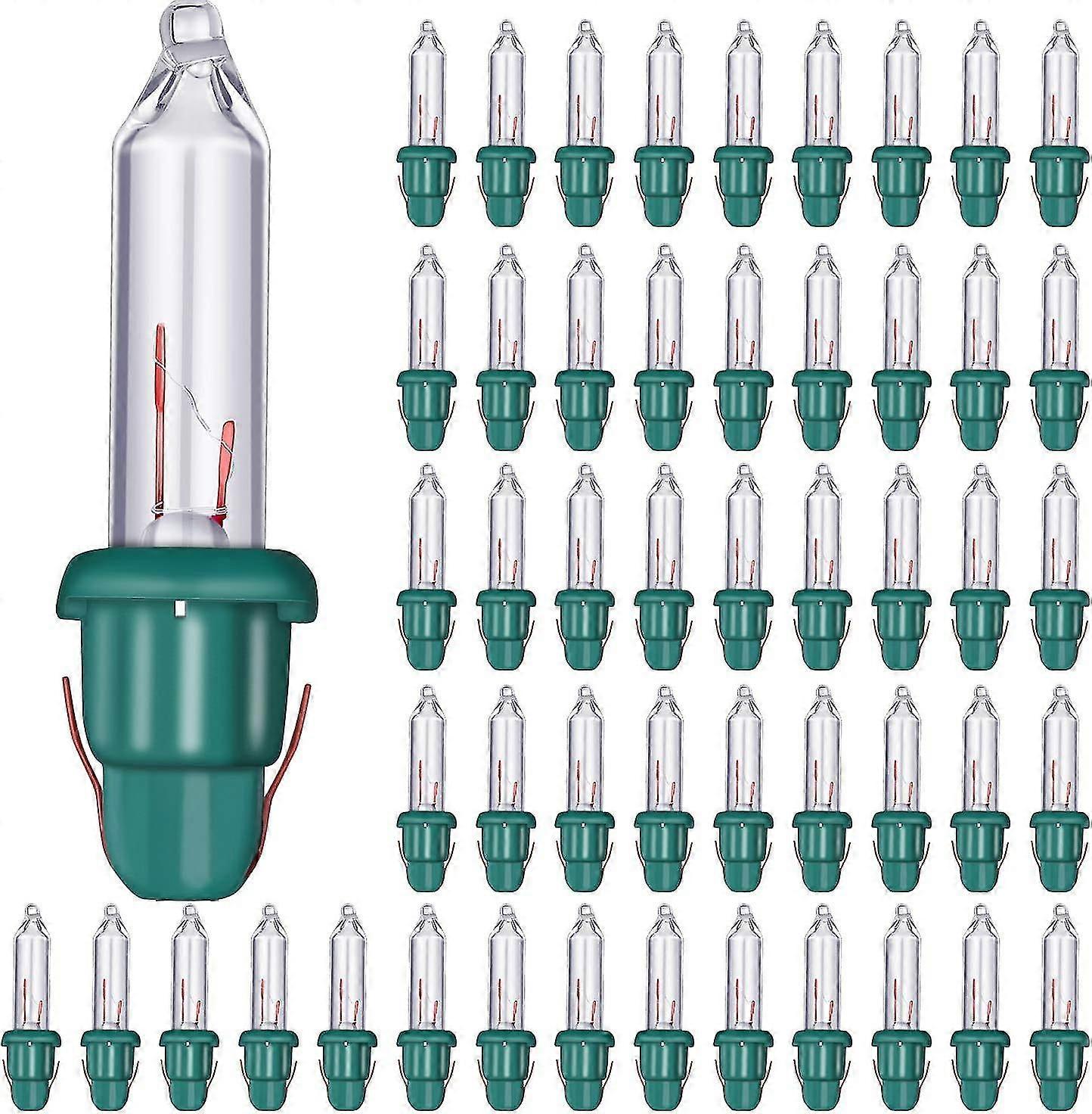Karácsonyi csere Mini izzók Izzólámpák 2,5 V-os mini üveglámpák talppal, 0,17 amper, 0,425 watt