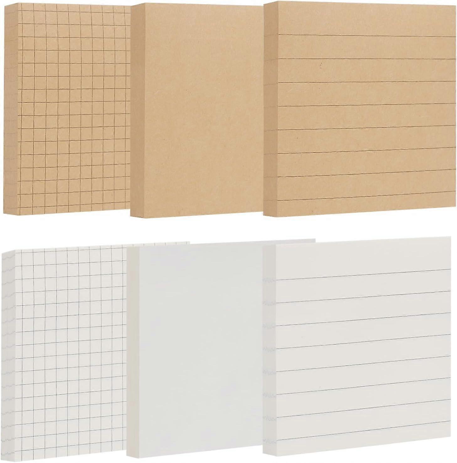 Sticky Notes, 6 Packs 3 x 3 Inches Adhesive Self-Stick Notes Memo Pads for Reminders, Office, Home, School, Meeting, Assorted Pattern