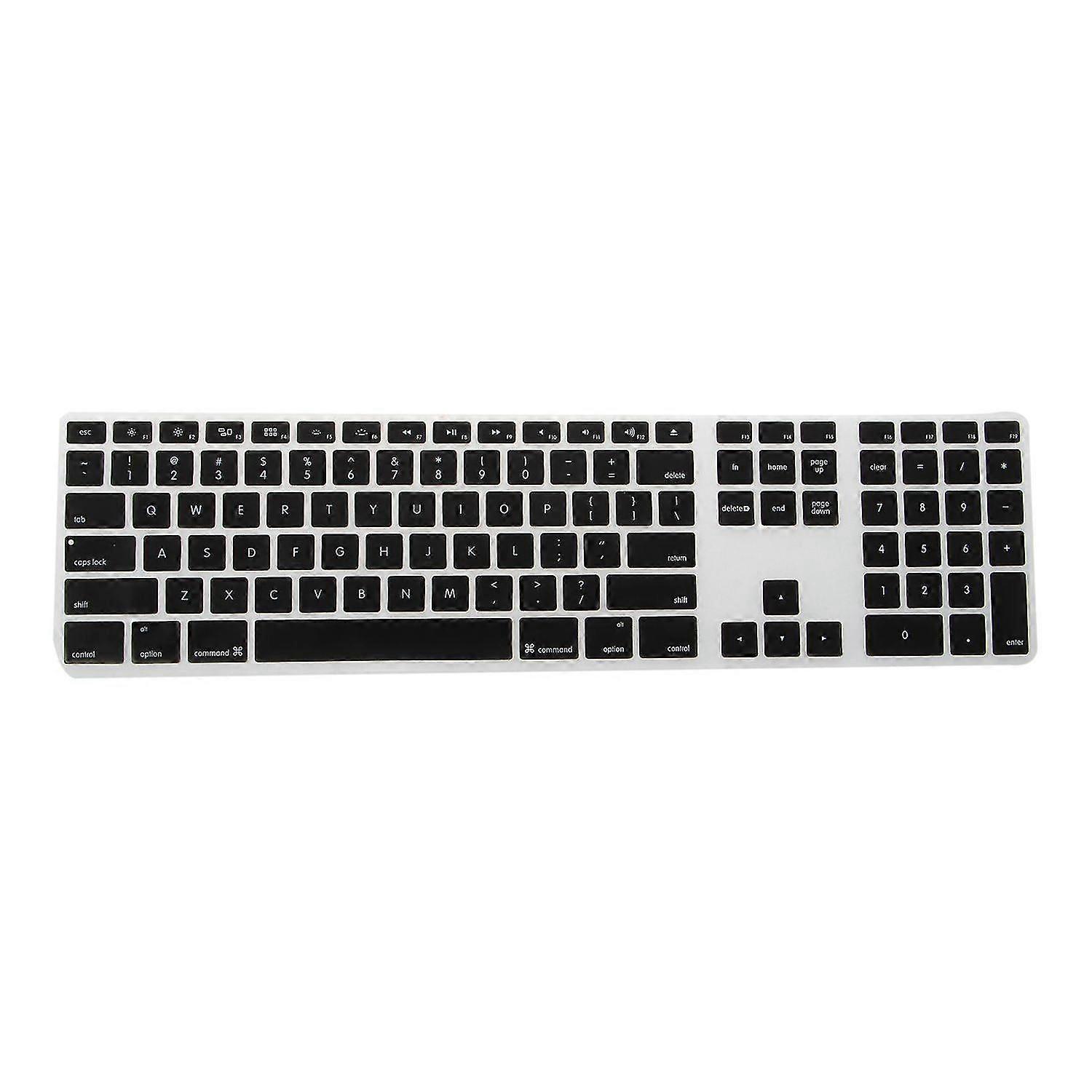 Silicone Thin Keyboard Skin Cover Protector With Numeric Keypad For Black