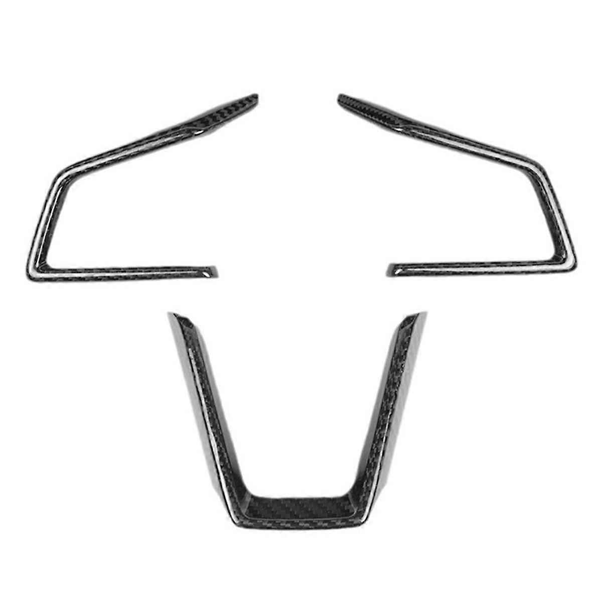 Real Hard Carbon Fiber Car Steering Wheel Button Frame Sticker Interior Trim Cover for / 2022 2023