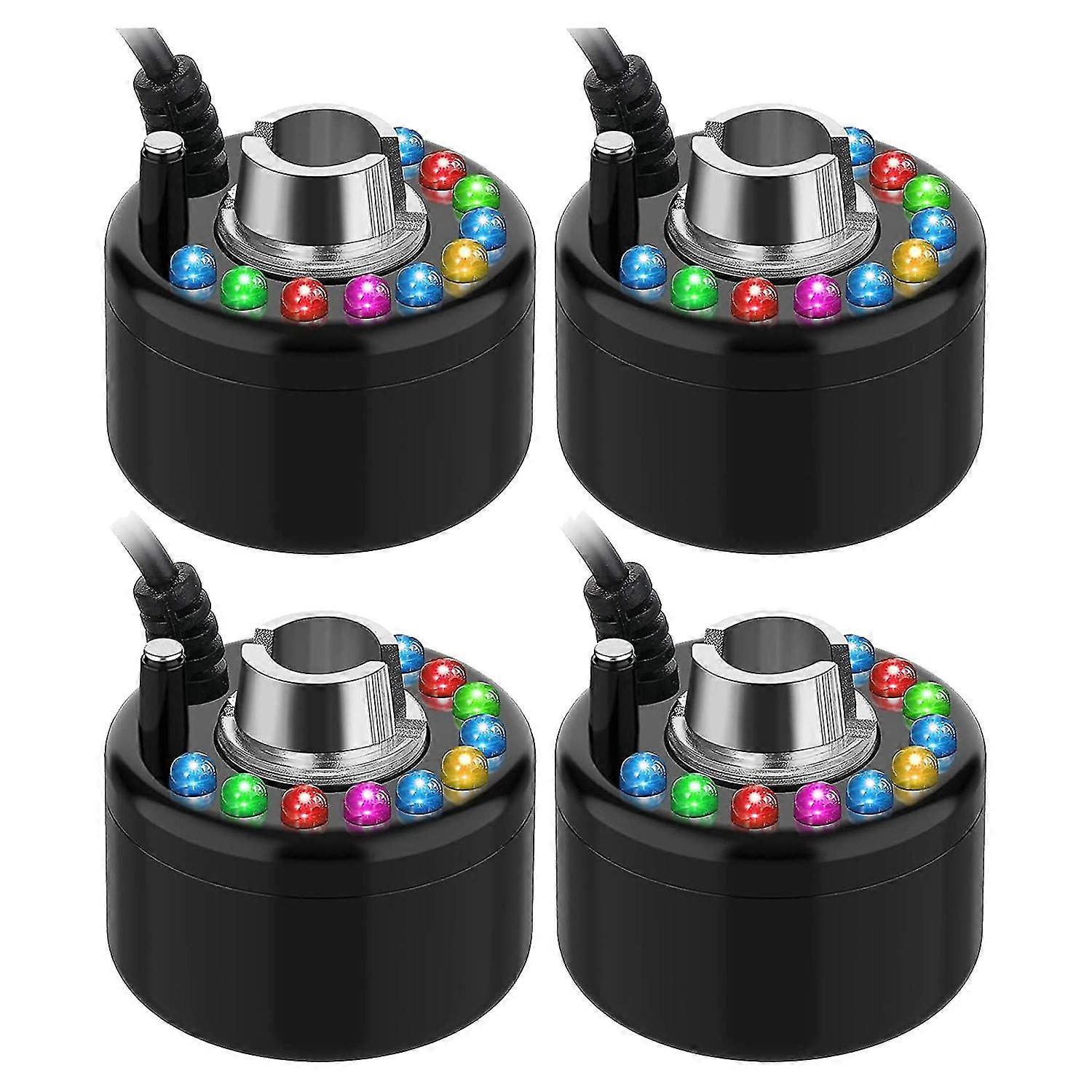 4 Pcs Halloween Mist Maker Ultrasonic Fogger Water Fountain Pond Fog Machine Color Change Fogger LE-Good