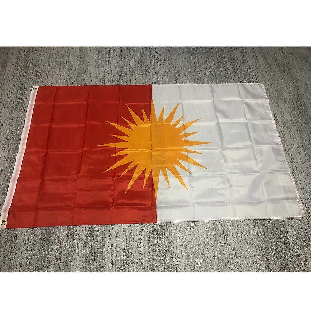 drapeau personnalisé Drapeau Yézidi 90 * 150cm Drapeau Yézidi/Drapeau Yezidische Flagge/Drapeau Yezidi Lalish/Tausi Melek/Ezdi/Ezdixan'