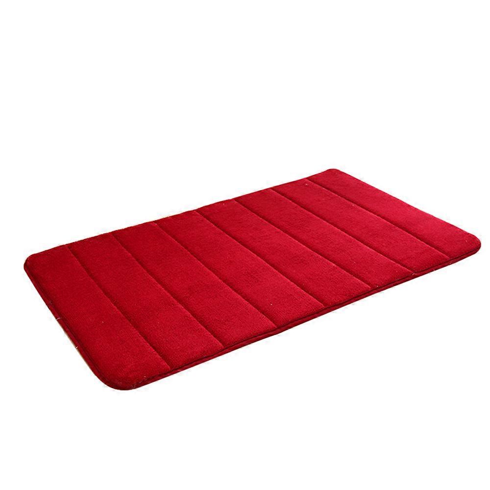 Memory Foam Mat Absorbent Slip-resistant Pad Bathroom Shower Bath Mats Red