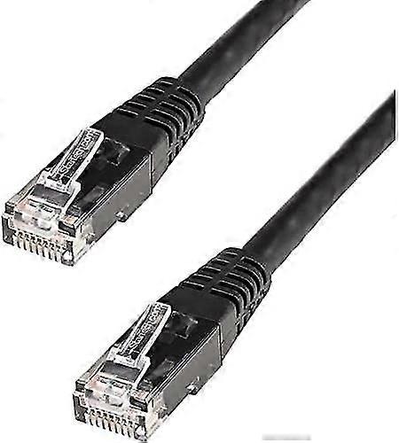 25ft Cat6 Ethernet Cable - Black Cat 6 Gigabit Ethernet Wire -650mhz 100w Poe Rj45 Utp Molded Network/patch Cord W/strain Relief/fluke Tested/wiring I