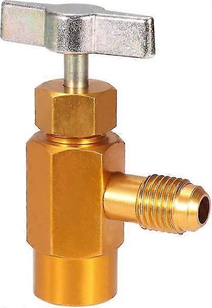 Air Conditioner Refrigerant Tap Threaded Valve Tool Opener Gold 5.6 cm Durable Easy Installation High Performance