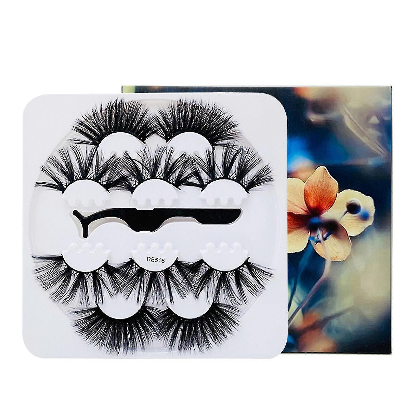 Takma Kirpikler 8d Takma Kirpikler Uzatmak için Yeniden Kullanılabilir Uzun Kalın Kirpikler