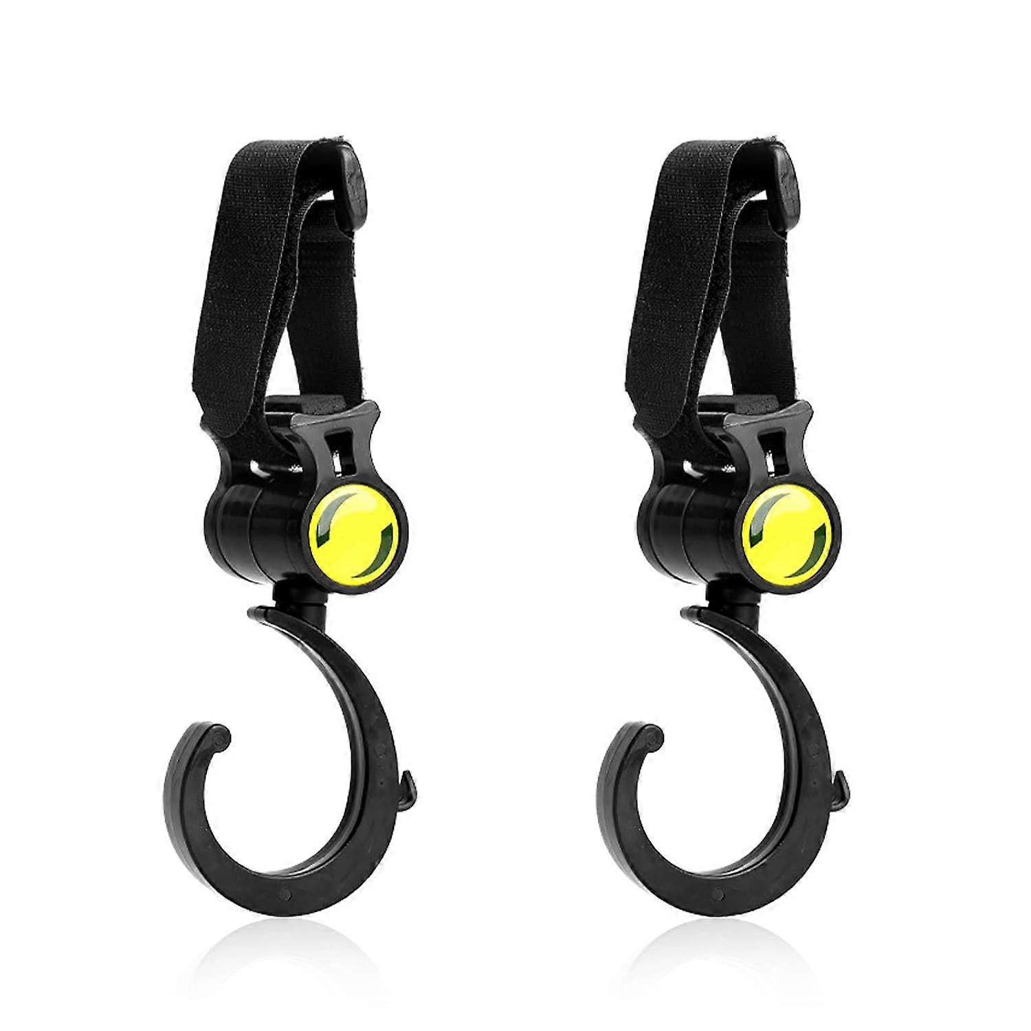 2Pcs Stroller Hook, Baby Stroller Hooks for Diaper Bags, Multi Purpose Hooks for Grocery Shopping Bags,Useful for Jogging, Walking, Great for Walker