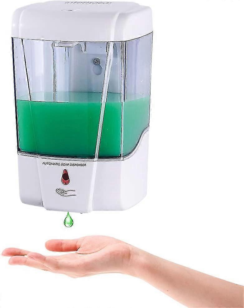 Automatic Soap Dispenser Wall Mount, Hand Sanitizer Dispenser 600ml/20oz Touchless Sensor Hand Free Soap Dispenser For Gel/liquid, Abs Plastic, White