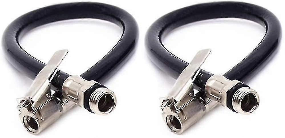 Tire Mandrel Inflator Pump Hose Vehicle Tire Inflator Hose High Quality Tire Inflator Hose Black Rubber Inflator Inflator Tire Air Hoseblack2pcs
