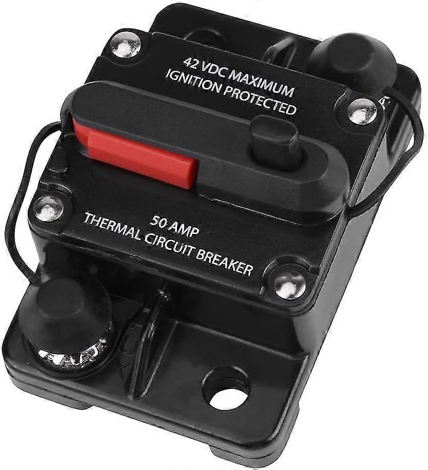 50a-250a 12-42v Dc Car Stereo Audio Circuit Breaker, 50a Car Audio Inline Circuit Breaker Manual Reset, Used Instead Of Inline Fuse Holder (50a)