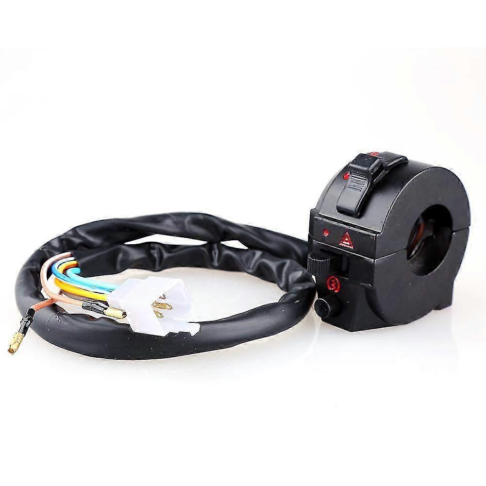 Motorbike Handlebar Control Switch High And Low Beam Horn Switch Turn Signal Control Switch (black) (1pcs)