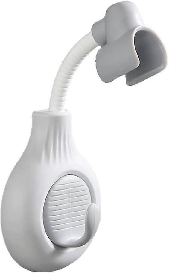 Bathroom Wall Mounted Shower Head Holder 360with Hook,Gray