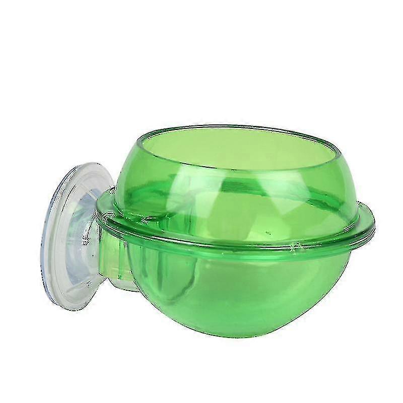 Suction Cup Reptile Feeder, Water Bowl Escape Proof Worm Dish Gecko Feeder Chameleon Bowl, 1 Piece, Green Zinuo Boutique