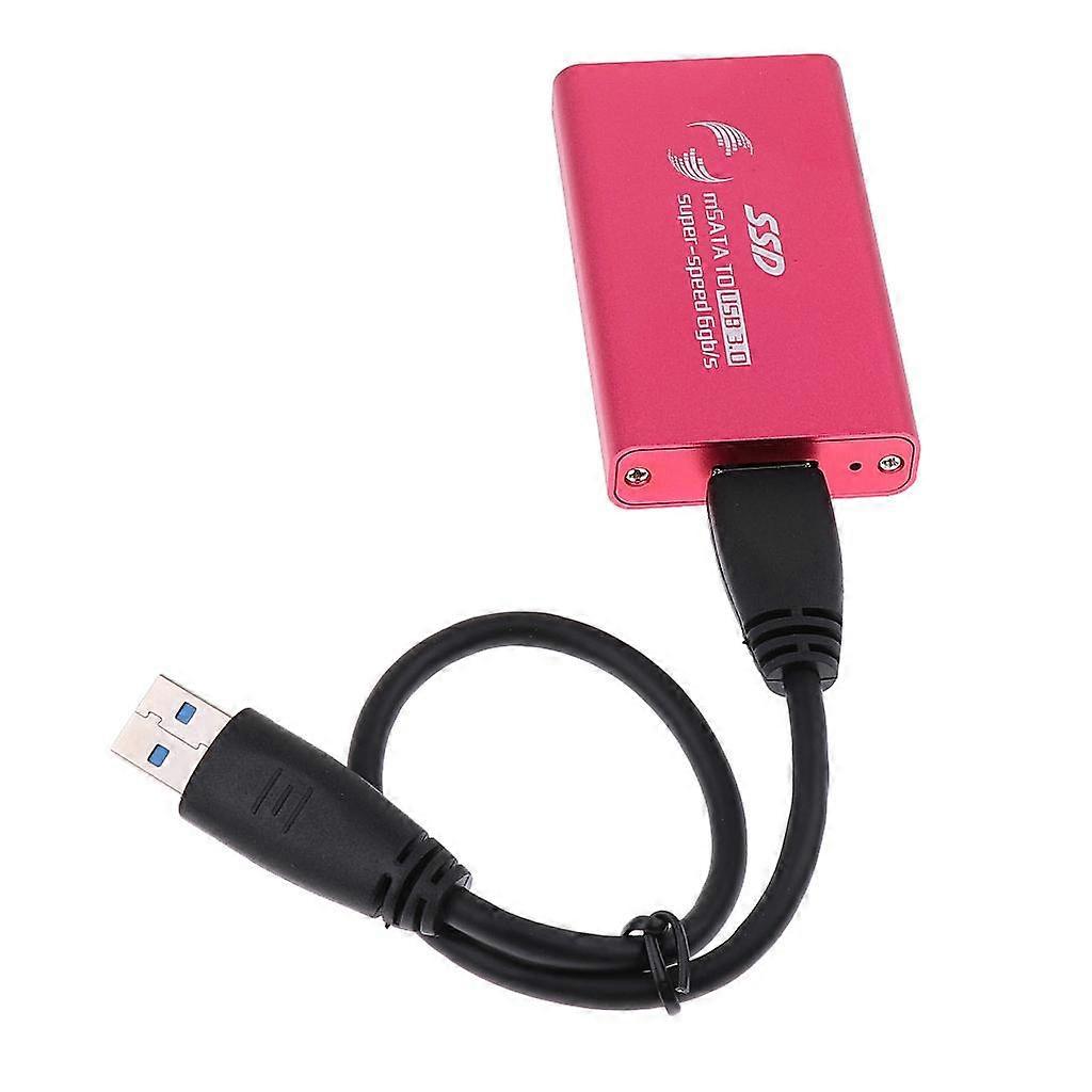 Caja Conveter de caja SSD externa mSATA a USB 3.0 con roseta de cable