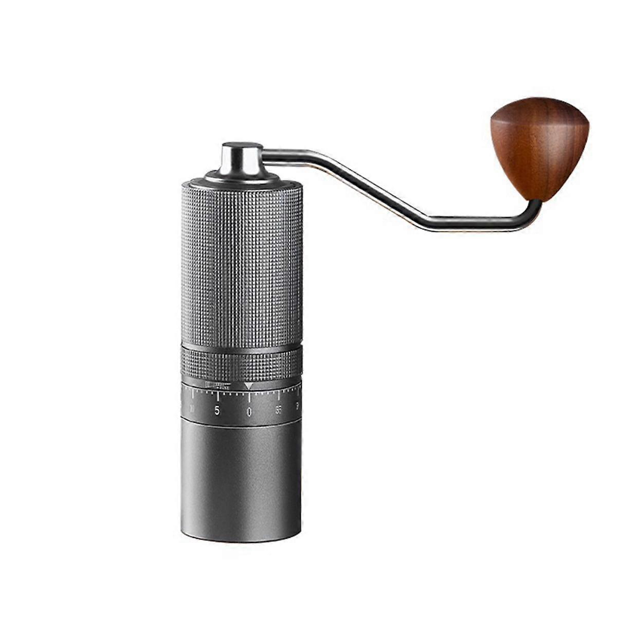 Grey Manual Coffee Grinder High Quality Portable Upgrade 7 Star Stainless Steel Burr Suitable for E